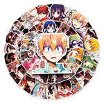 sticker adhésif personnages animés exprimés diverses couleurs dessin animé pack 50PCS carnet téléphone scrapbooking