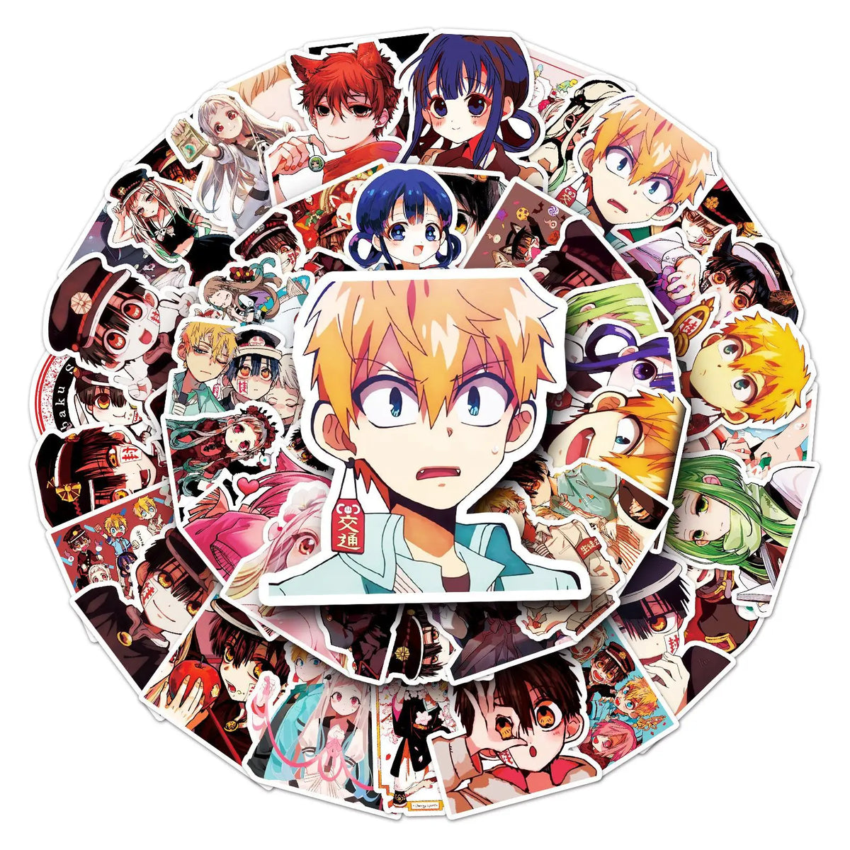 sticker adhésif personnages animés exprimés diverses couleurs dessin animé pack 50PCS carnet téléphone scrapbooking