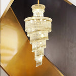 lustre suspendu cristal doré brillantes classique élégant haute luminosité encastrée