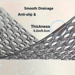 tapis bain gris clair perforations rondes drainage rapide anti dérapant moderne salle bain