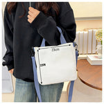 sac main femme toile danseuse papillons blanc moderne décontracté fourre tout