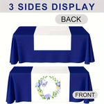 nappes longues personnalisables imprimées motifs floral texte logo noir rose blanc bleu clair beige