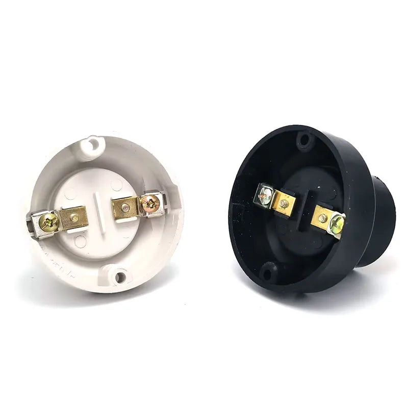 support lampe led e27 noir blanc douille aluminium industrial vintage 120degres 6a 250v 35mm