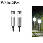 lampe solaire jardin led acier inoxydable moderne argenté doré ip65extérieur minimaliste