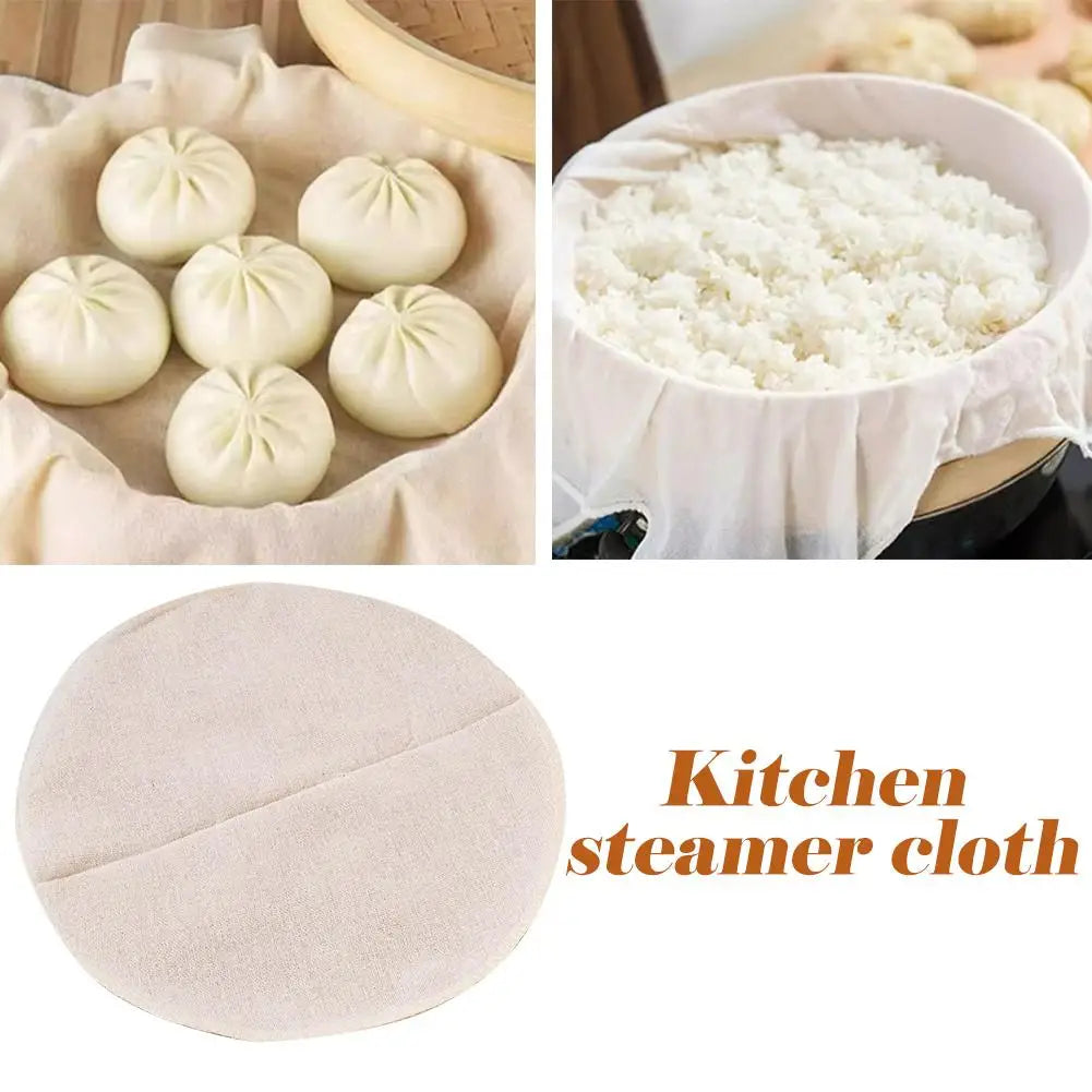 tissu coton vapeur cuisine cuiseur dim sum riz chignon rustique traditionnel nappe linge domestique