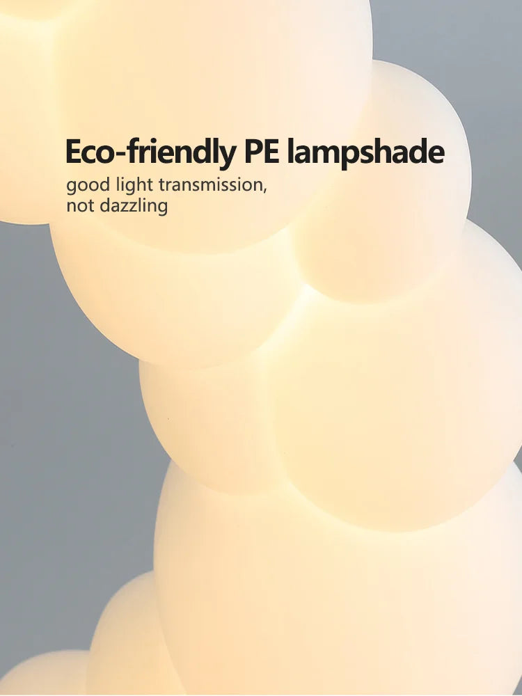 luminaire suspendu moderne blanc sphères diffusion lumineuse chambre salon étude entrée led dimmable