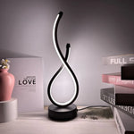 lampe table moderne couleurs dimmable noir blanc fluide contemporain minimaliste chambre coucher