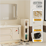 rangement mobile meuble beige compartiments tiroirs moderne minimaliste roulettes salon cuisine chambre