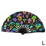 éventail pliant moderne multicolore motifs floraux géométriques opacité festive