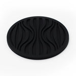 sous verres ronds silicone noir bleu vert marron rouge rayures ondulées moderne respectueux environnement