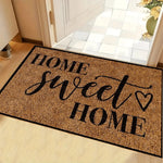tapis d'entrée vert foncé lettrage welcome sweet classique moderne