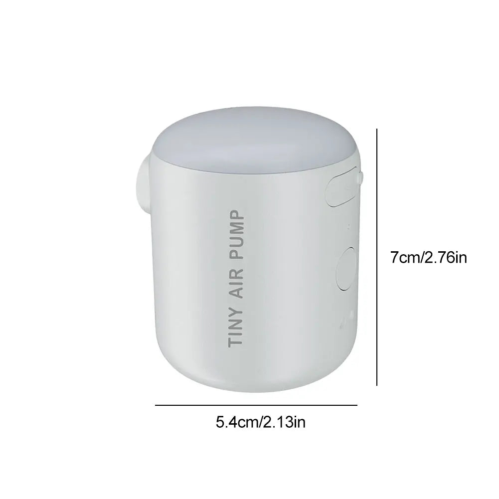 pompe air portable blanc moderne poignée embouts câble usb camping extérieur