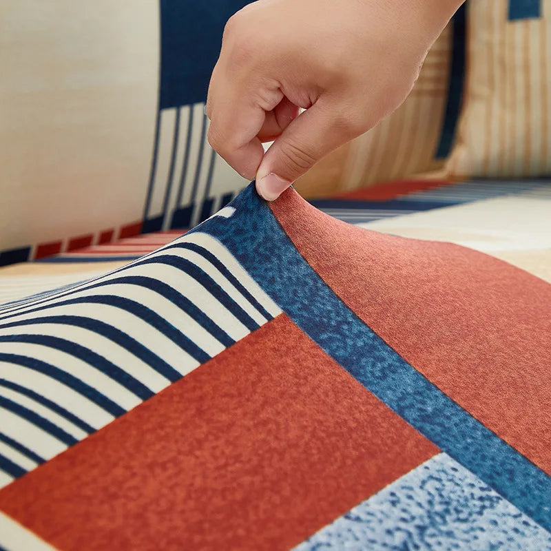 couvre siège rétractable bleu marine moderne fauteuil inclinable deux places polyestère Jacquard