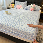housse lit imprimée coeurs roses clairs moderne 100 polyester élastique single queen king