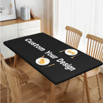nappe personnalisable moderne table banquet noir imprimée minimaliste événements festive