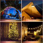 lanterne portable solaire guirlande led multicolore camping extérieur arboré noëlextérieur pluieusb rechargeableled multicolore