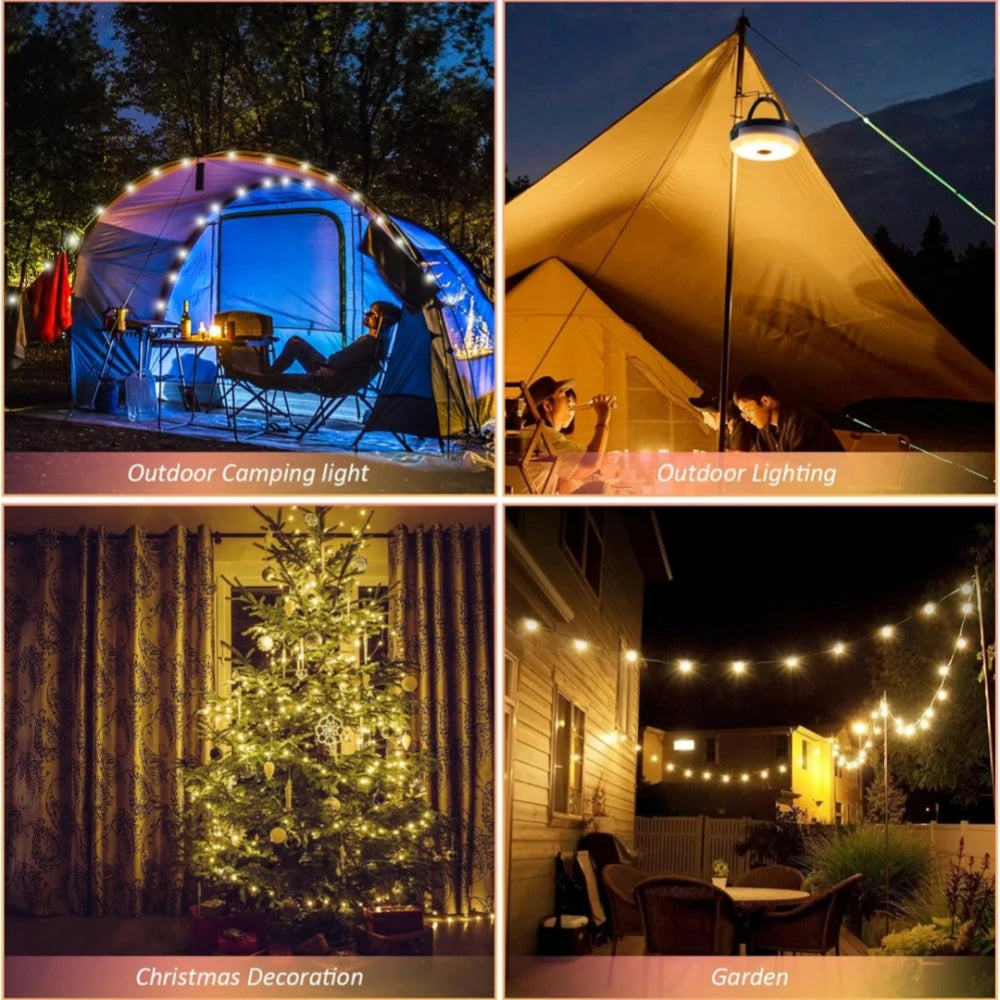 lanterne portable solaire guirlande led multicolore camping extérieur arboré noëlextérieur pluieusb rechargeableled multicolore