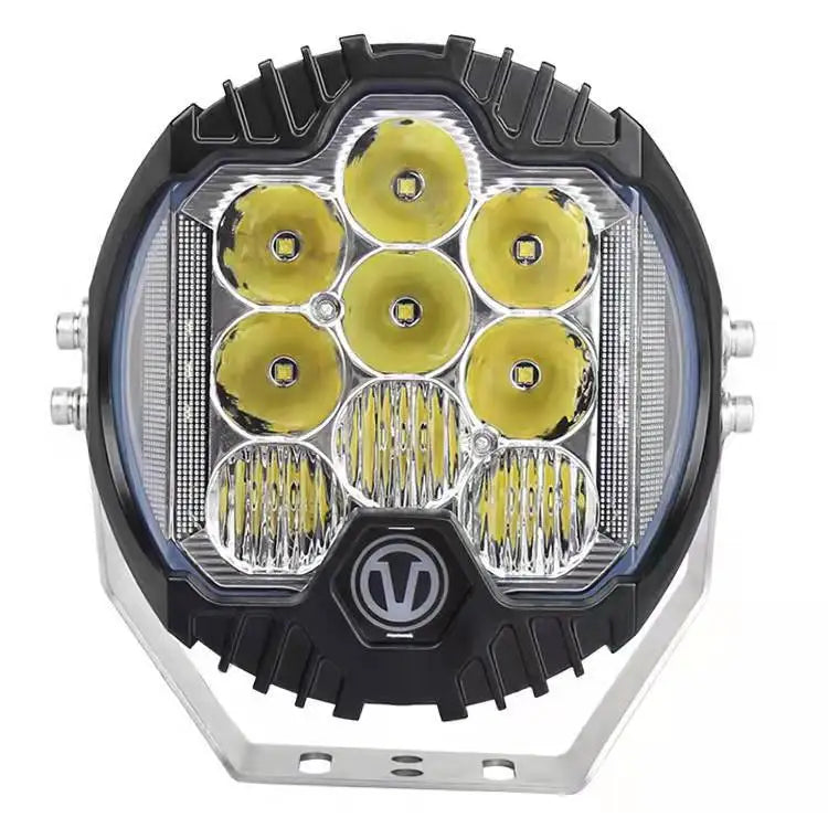 lampe travail led jaune noir pouces pouces tout terrain moderne robuste tringle câbles électriques