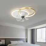 ventilateur or blanc moderne télécommande led transparent 50cm certification ul vde rohs