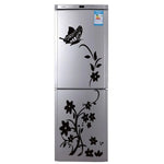 autocollants decoratifs fleurs papillons noir blanc minimaliste adhésif mur 30x30cm 60x40cm 70x25cm decoration maison