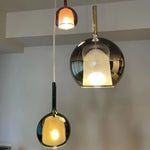 suspension lumineuse moderne pendentif alliage argenté doré blanc câbles suspendus minimaliste