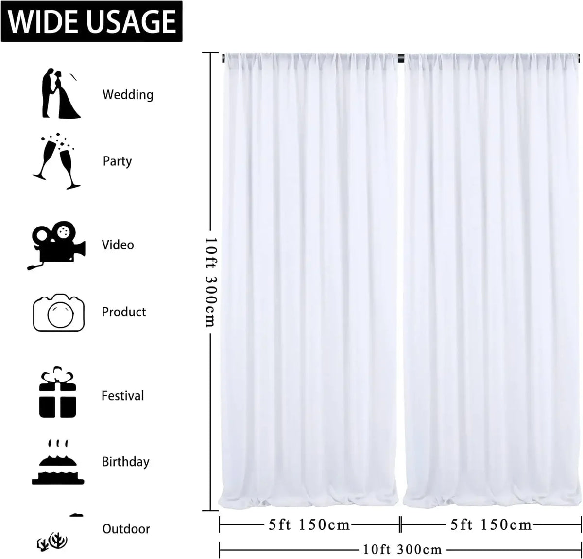 rideau uni rose clair moderne translucide 10ft 300cm 5ft 150cm mariage anniversaire