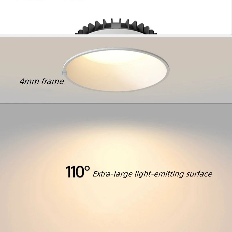 Spot LED moderne blanc clips 6000K 4000K 3000K 12W 18W 24W