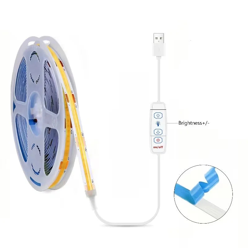 ruban led flexible blanc moderne interrupteur boutons usb adhésif ciseaux 30cm 100cm 200cm 300cm