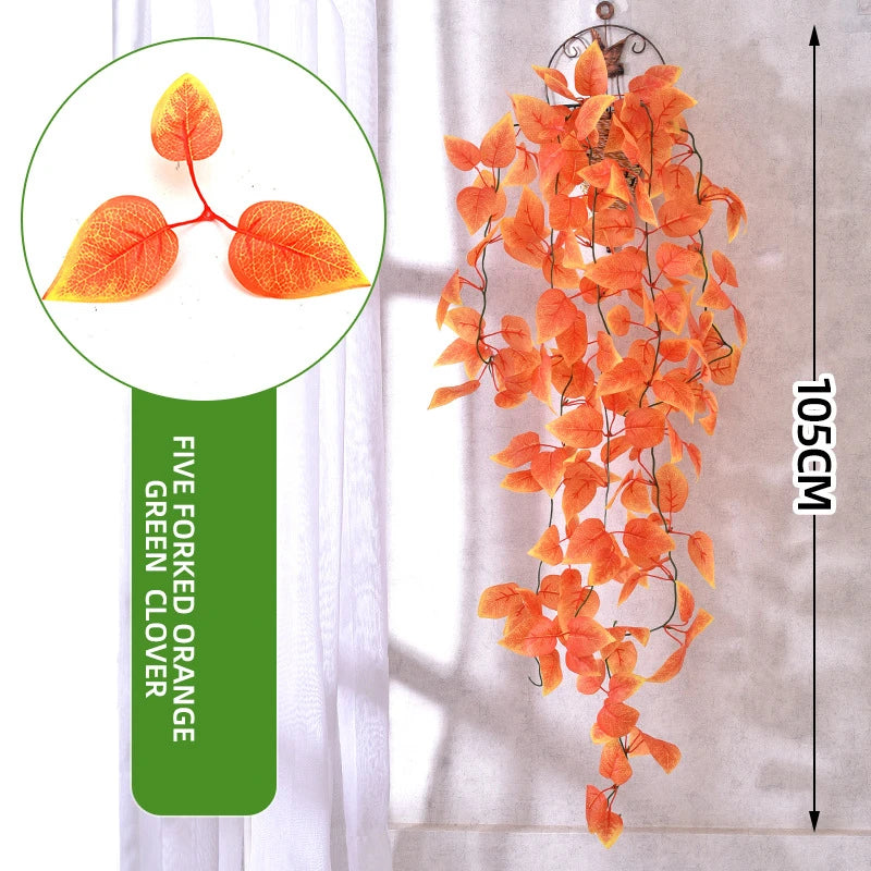 plante artificielle feuilles vertes brillantes moderne 105cm accroches extérieur décoration verte vigne intérieureextérieur