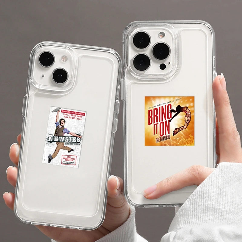 autocollants musique broadway théâtre enfants stickers illustrés adhésifs variés couleurs opaques