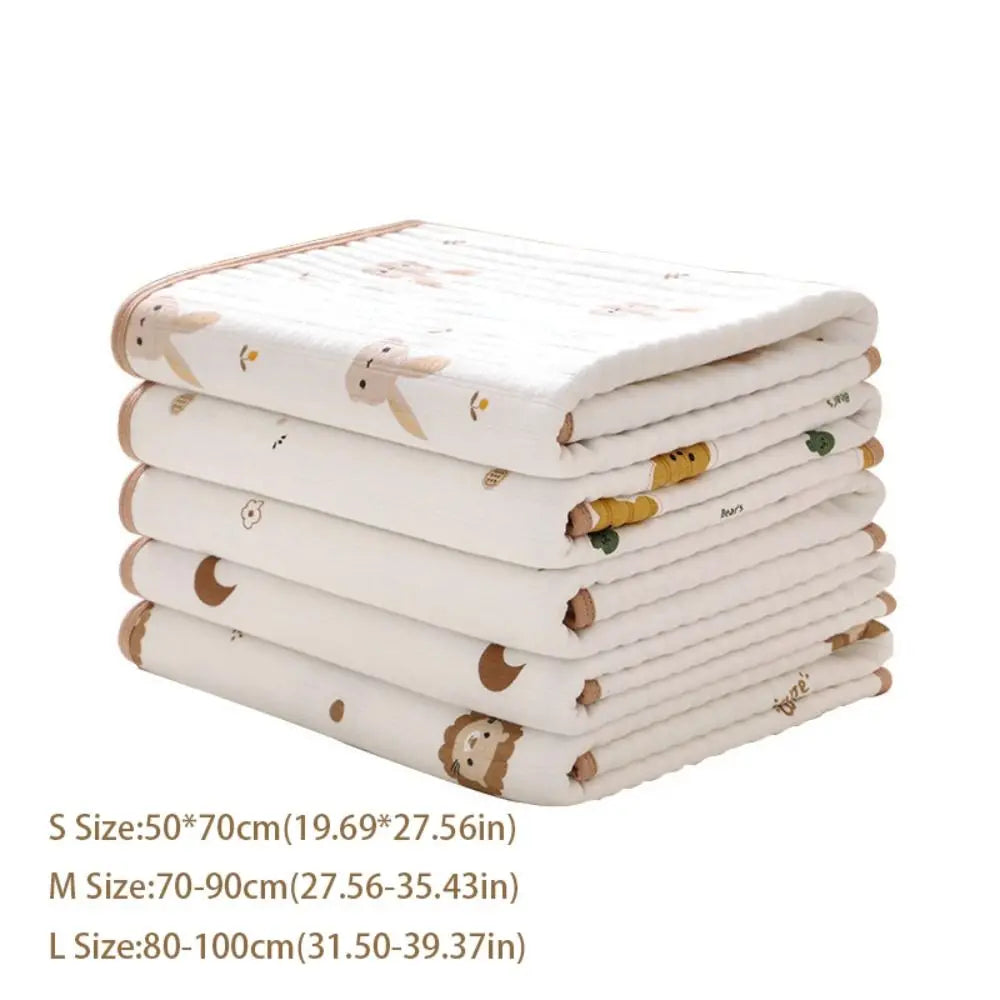 tapis bébé blanc imprimé ours lapins points dorés doux décoratif