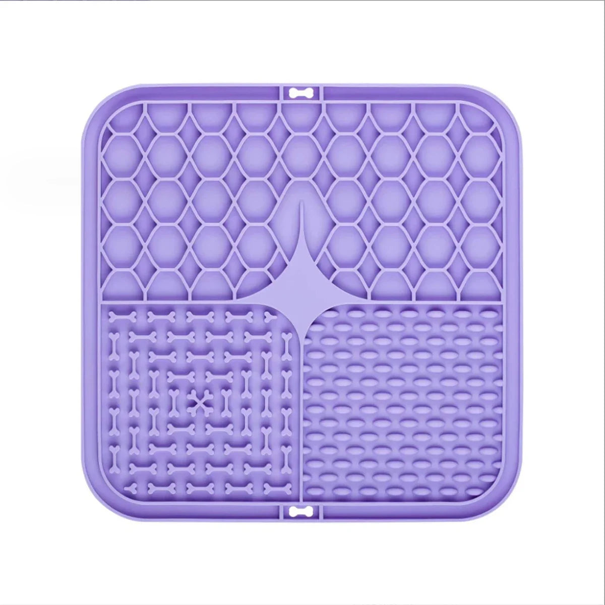 tapis léchage animal silicone antidérapant trous réguliers surface rugueuse moderne vert bleu