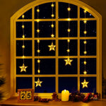 guirlande lumineuse étoiles blanc doré moderne 30 led solaire adhésif chambre patio