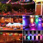 guirlandes lumineuses led multicolores globes vintage imperméables extérieures 10l 15l 25l 48l festive decoration