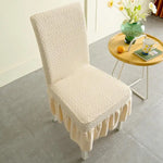 housses chaise moderne bleu beige tissu jacquard adhésif résistant taches