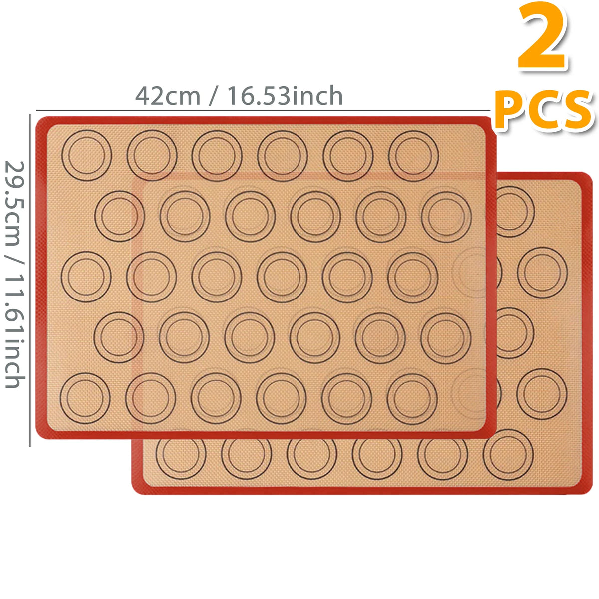 tapis cuisson silicone beige gris orange grands cercles concentriques moderne antiadhésif résistant chaleur environnement