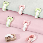 clips draps forme ours animé mignon vert rose marron élastique dentés famille chambre