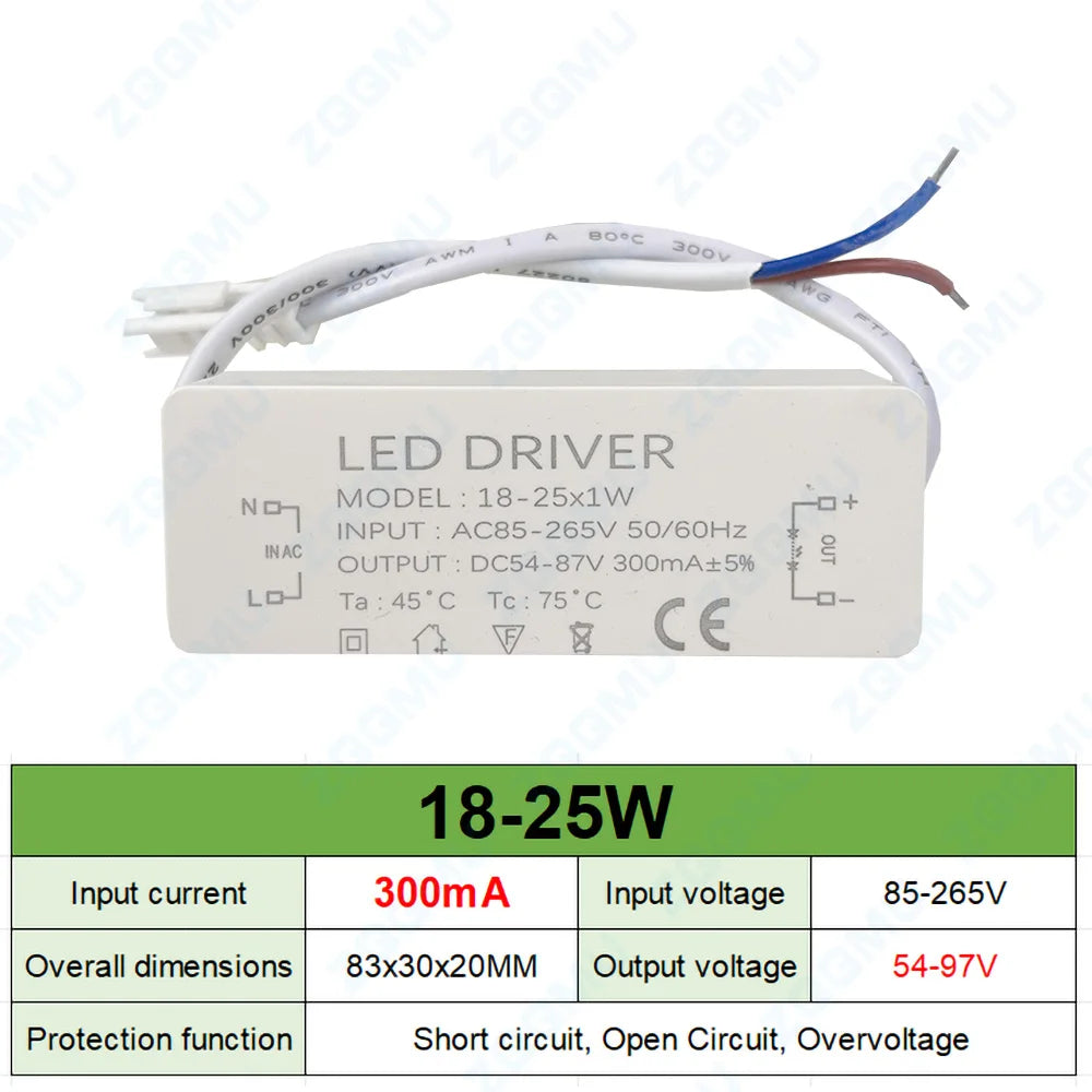 transformateur led blanc moderne adhésif 12w 20w 30w câble connecteurs protection courts circuits