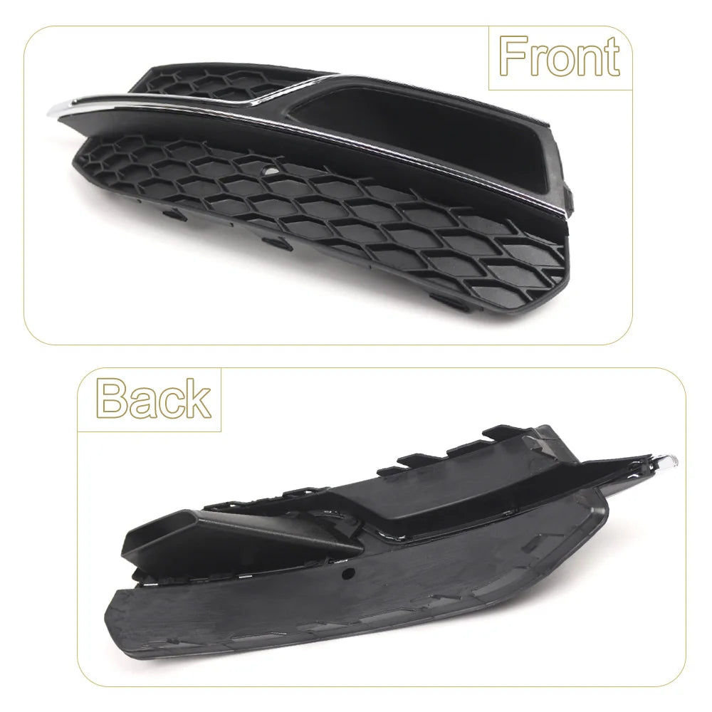 pare chocs arrière moderne noir texture géométrique grille 52cm 14.5cmAUDI A3 2014 2016