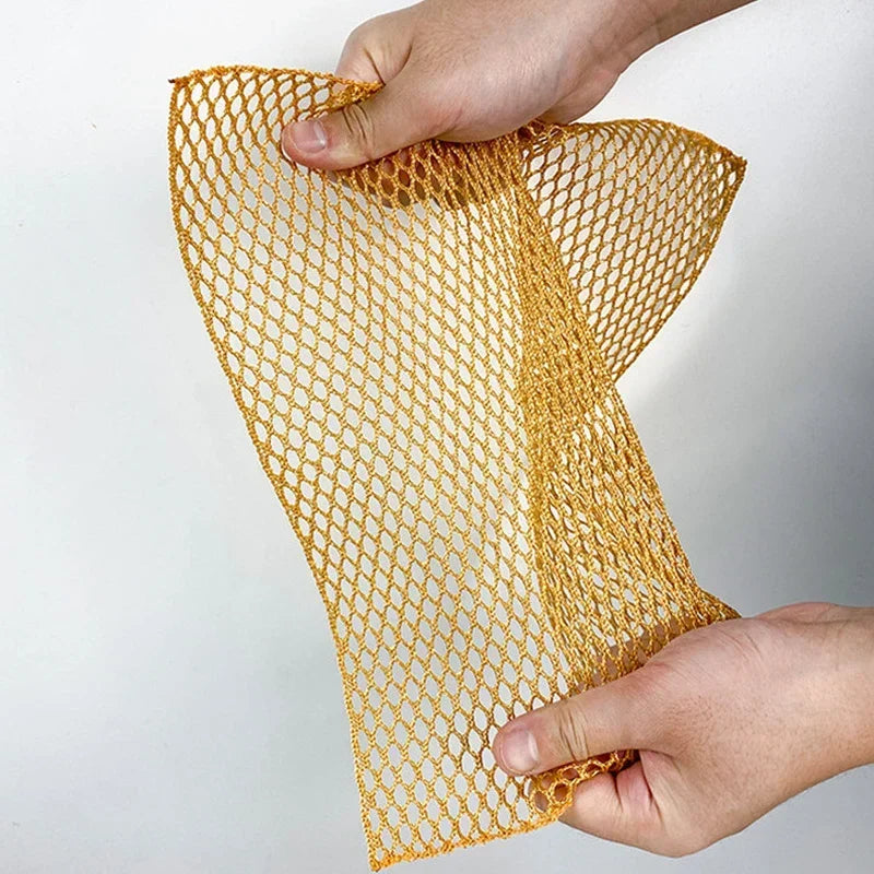 filet pêche maille polyester 30x30cm or gris jaune marron respectueux environnement non stick
