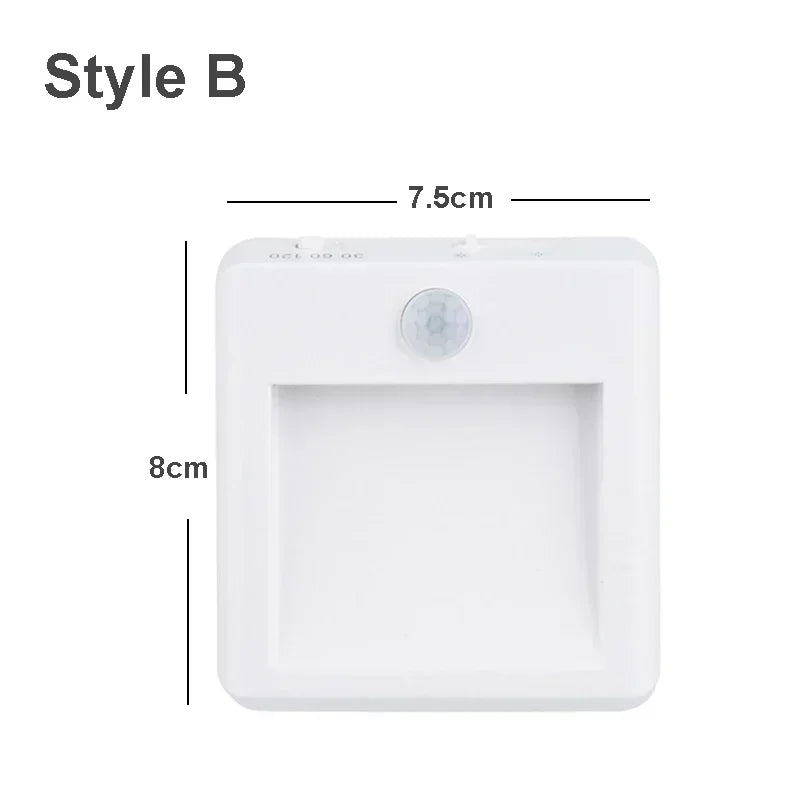 lampe nuit capteur mouvement blanc moderne adhésif ajustable auto toujours allumé