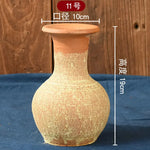 vase chinois céramique rayures ethniques fleurs artificielles vert bleu marron gris salon decoration