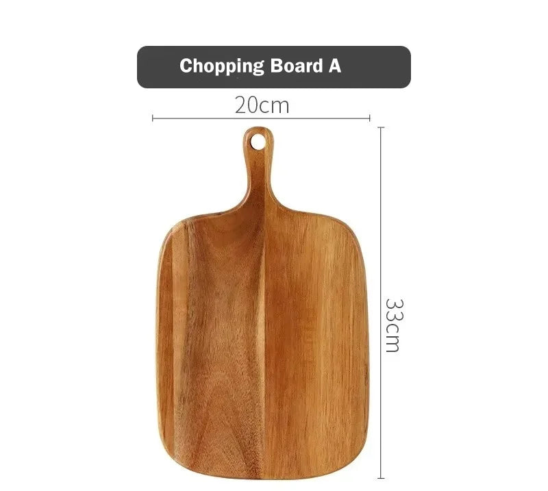 planche découper bois rustique plateau service suspendu pain fourchette nappe verte