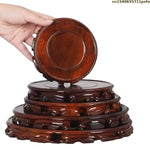 support bois sculpté pot bonsaï figurine décoration intérieure traditionnel