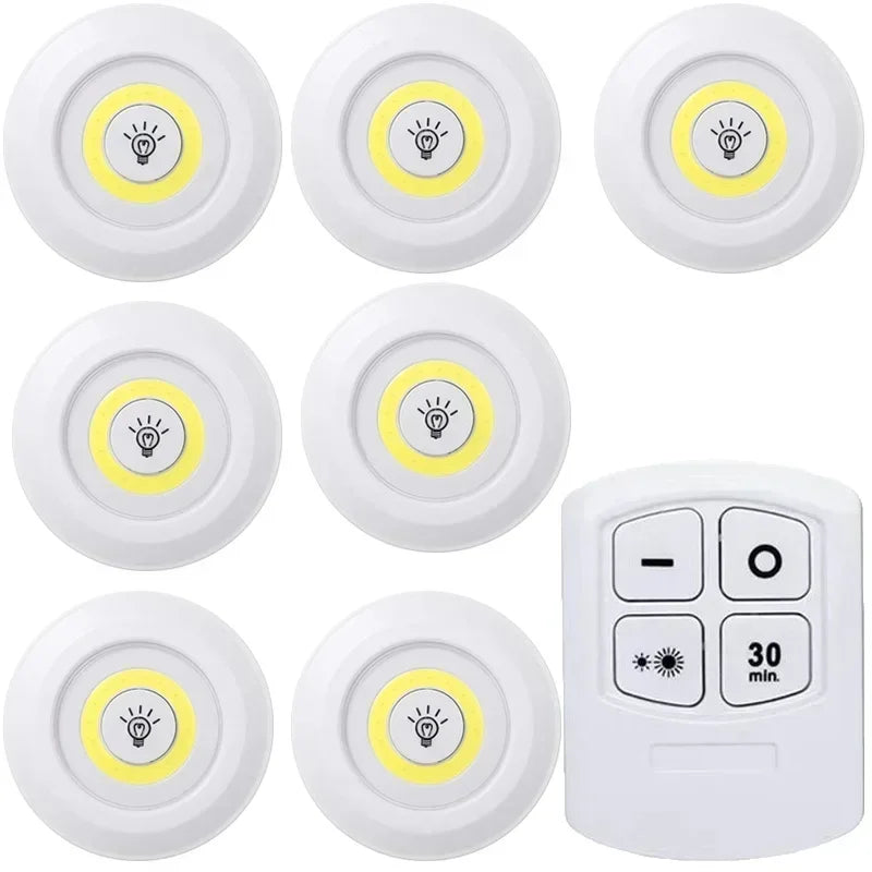lumière led veilleuse blanc adhésive télécommande moderne batterie intangible leds