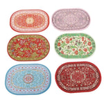 tapis table rouge rose vert bleuclair bleufoncé floral géométrique classique traditionnel