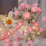 bouquets roses artificielles guirlande led mariage anniversaire fêtes rouge blanc violet