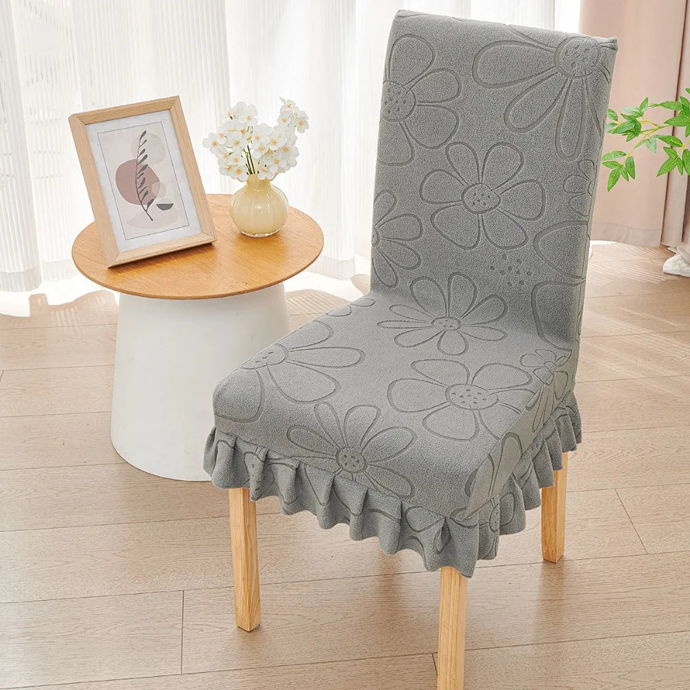 housse chaise moderne fleur imprimée rose vert beige bleu gris polyester extérieure accueil
