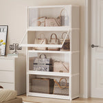 étagère bagages moderne acier inoxydable blanc anti poussière niveaux 42 cm