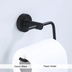 accessoires salle bain noir porte serviettes barre ring vis classiques modernes